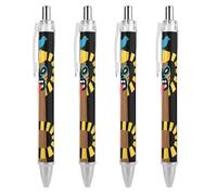 FodPand Snake River Totem Retractable Ballpoint Pen Roller Pen 0.5mm Quick Dry Black Ink Pens Smooth Writing Pens Cute Office Supplies Teacher Supplies Gifts for Women