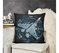 FodPand Soft Plush Air Force Fighter Jet Couch Pillow Covers 20x20 Decorative Square Body Pillow Case with Hidden Zipper Skin-Friendly & Anti-Pilling Cushion Cover for Living Room Bedroom Sofa Patio
