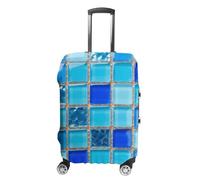 FodPand Square Bright Glass Mosaic Luggage Covers for Suitcase Protector Fits 19-32 Inch Suitcase Cover, Washable Travel Baggage Covers Durable Luggage Protector for Secure Fit, style, S, Modern