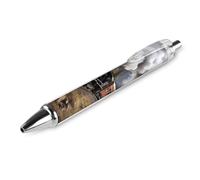 FodPand Steam Locomotive Train Ballpoint Pens Fine Point Smooth Writing Pen Retractable Ball Point Pens 0.5mm Black Ink Pen Office Supplies Gifts for Men Women 1 PCS
