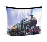 FodPand Steam Locomotive Train Toiletry Bag Large Capacity Makeup Bag Travel Makeup Pouch Mini Cosmetic Bags Zipper Make Up Storage Pouch Make Up Organizer Tool Pouchs