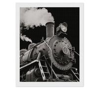 FodPand Steam Train Diamond Painting Kits for Adults Beginners 16x20 Full Drill Diamond Art with DIY Tools Round 5d Diamonds Dots Crafts Gem Art Paint by Diamonds for Home Wall Decor Relaxing Gift