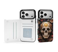 FodPand Sun Skull Decorated Case for iPhone 17 Phone Cover Flip Phone Protective Cover Cute TPU Anti-Scratch Shockproof Minimalist Aesthetic Case for Women & Men