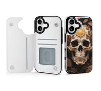 FodPand Sun Skull Decorated Case for iPhone 17 Phone Cover Flip Phone Protective Cover Cute TPU Anti-Scratch Shockproof Minimalist Aesthetic Case for Women & Men