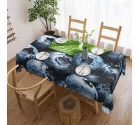 FodPand Tablecloths for Rectangle Tables,54" x 72" Waterproof Vinyl Table Cloth Wipeable Tablecloth Delicious Blueberries Decorative Fabric Table Cover for Kitchen Wedding Party Tablecloths