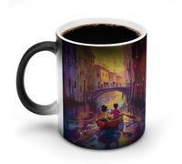 FodPand Take A Raft Magic Color Changing Mug 11 Oz Black Ceramic Heat Sensitive Coffee Cup Temperature Activated Mug for Hot Cocoa Tea Drinks Funny Novelty Gift for Coffee Lovers Men Women
