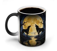 FodPand Tarot Card The Moon Color Changing Mugs Funny Heat Sensitive Ceramic Coffee Mugs Temperature Changing Mug Novelty Magic Cup Gift for Coffee Lover 11 Oz