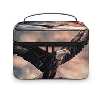 FodPand The Eagle Flies Bravely in The SkyMakeup Bag Travel Toiletry Bag MAKE UP Case Artist Storage Bags for Accessories, Shampoo.