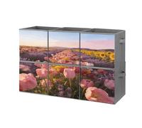 FodPand The Ginger Lily Beneath The Windmill Cube Bins with Double Handles,Set of 6 Cube Organizer, Stackable And Foldable Storage Bins for Organization, Closet, Shelves, Offices