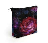 FodPand Thorn Throne Makeup Bag with Sturdy Zipper，Linen Material Storage Bag,Large Capacity And Multi-Purpose Cosmetic Bag for Daily Life, Travel, Outings, Business Trips And Other Occasions