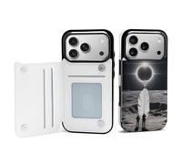 FodPand Total Solar Eclipse Case for iPhone 17 Phone Cover Flip Phone Protective Cover Cute TPU Anti-Scratch Shockproof Minimalist Aesthetic Case for Women & Men White