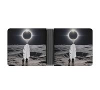 FodPand Total Solar Eclipse Wallet for Men Leather Bifold Wallet Front Pocket Wallets Card Holder Wallets Money Clip