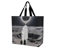 FodPand Total Solar EclipseTote Bag for Women Foldable Beach Bag Reusable Grocery Bags Crossbody Shoulder Bags