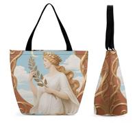 FodPand Tote Bag for Women Daisy Chain Crown on Woman Shoulder Bag Handbag for Travel Beach Work Shopping Bags Grocery Bags