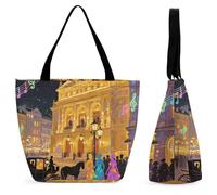 FodPand Tote Bag for Women Vienna Opera House Shoulder Bag Handbag for Travel Beach Work Shopping Bags Grocery Bags