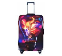 FodPand Travel Luggage Cover Protector colorful glare Lamp Suitcase Cover Washable Elastic Suitcase Protector Anti-Scratch Suitcase Cover Fits 18-32 Inch Luggage, Black, M