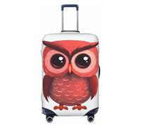 FodPand Travel Luggage Cover Protector Cute red owl Suitcase Cover Washable Elastic Suitcase Protector Anti-Scratch Suitcase Cover Fits 18-32 Inch Luggage, Black, S
