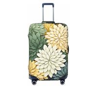 FodPand Travel Luggage Cover Protector Petals Garden Leaves Suitcase Cover Washable Elastic Suitcase Protector Anti-Scratch Suitcase Cover Fits 18-32 Inch Luggage, Black, M
