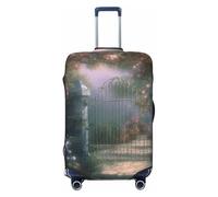 FodPand Travel Luggage Cover Protector Secret Garden Suitcase Cover Washable Elastic Suitcase Protector Anti-Scratch Suitcase Cover Fits 18-32 Inch Luggage, Black, L
