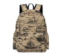 FodPand Treasure Map Maritime Pirate Backpack Travel Bag Laptop Backpack