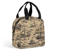 FodPand Treasure Map Maritime Pirate Lunch Bag Lunch Box Cooler Bag