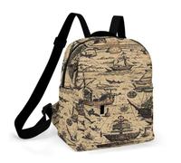 FodPand Treasure Map Maritime Pirate Travel Backpack Daypack Laptop Bag