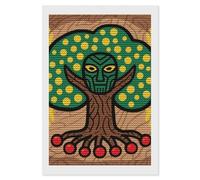 FodPand Tree Spirit Totem Diamond Painting Kits for Adults Beginners 5D Round Drill Diamond Art Kits with DIY Tools Gem Art Crafts for Home Wall Decor Living Room Bedroom Office Decoration 8x12