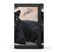 FodPand Tri-Fold Wallet with 8 Card Slots & Money Clip - Abstract Tiger Slim Compact Wallet for Men & Women, Animal Panther, One Size, Modern