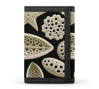 FodPand Tri-Fold Wallet with 8 Card Slots & Money Clip - Crocodile Clan Mark Slim Compact Wallet for Men & Women, Diatom Microscopy, One Size, Modern