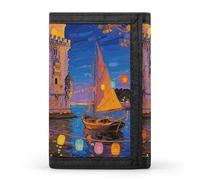 FodPand Tri-Fold Wallet with 8 Card Slots & Money Clip - Lava Lake Slim Compact Wallet for Men & Women, Lisbon Belem Tower, One Size, Modern