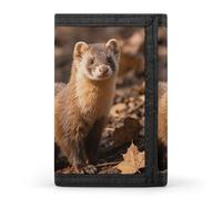 FodPand Tri-Fold Wallet with 8 Card Slots & Money Clip - Rhinoceros Beetle Slim Compact Wallet for Men & Women, Ferret, One Size, Modern