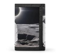 FodPand Tri-Fold Wallet with 8 Card Slots & Money Clip - Street Graffiti Art Slim Compact Wallet for Men & Women, Total Solar Eclipse, One Size, Modern