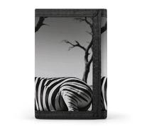 FodPand Tri-Fold Wallet with 8 Card Slots & Money Clip - Western Cowboy Frog Slim Compact Wallet for Men & Women, zebra, One Size, Modern