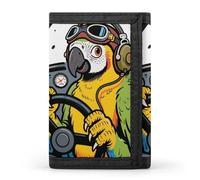 FodPand Tri-Fold Wallet with 8 Card Slots & Photo Window, Compact 3.3x5in Thin Wallet for Men & Women, Funny Pets Purse for Travel & Work