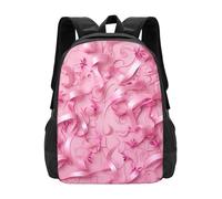 FodPand Tropical floral Travel Backpack for Women Men 15.6 inch Laptop Backpack Waterproof Work Business Daypack, Pink Ribbon Pattern, One Size, Travel Backpacks