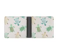 FodPand Turtle Write Wallet Slim Minimalist Men Wallet Durable Portable Bifold Purse PU Passcase