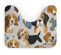 FodPand U-Shaped Bath Mat Beagle Patterns Washable U Shaped Toilet Rug Absorption Bath Rugs Soft Thick Bathroom Mat Non-Slip Toilet Mats for Bathroom 40 * 50cm