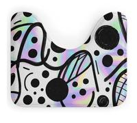 FodPand U-Shaped Bath Mat Graffiti Wave Art Washable U Shaped Toilet Rug Absorption Bath Rugs Soft Thick Bathroom Mat Non-Slip Toilet Mats for Bathroom 40 * 50cm