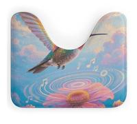 FodPand U-Shaped Bath Mat Rainbow Hummingbird Washable U Shaped Toilet Rug Absorption Bath Rugs Soft Thick Bathroom Mat Non-Slip Toilet Mats for Bathroom 40 * 50cm