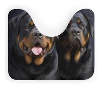 FodPand U-Shaped Bath Mat Rottweiler Wallpaper Washable U Shaped Toilet Rug Absorption Bath Rugs Soft Thick Bathroom Mat Non-Slip Toilet Mats for Bathroom 40 * 50cm
