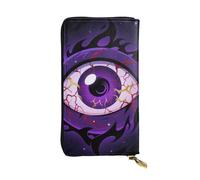 FodPand Ultra Slim PU Leather Wallet for Women Men, Zipper Credit Card Holder Long Purse Clutch Evil Eye Handbag, Evil Eye, One Size, Classic