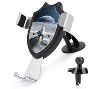 FodPand Universal Car Phone Holder Cradle 360° Rotation Auto Mount Stand Suction Cup Cell Aircraft on The Lunar Surface Phone Mount for Dashboard Windshield Air Vent Compatible with All Smartphones