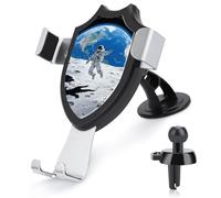 FodPand Universal Car Phone Holder Cradle 360° Rotation Auto Mount Stand Suction Cup Cell Astronaut Moon Jump Phone Mount for Dashboard Windshield Air Vent Compatible with All Smartphones