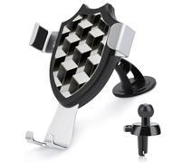 FodPand Universal Car Phone Holder Cradle 360° Rotation Auto Mount Stand Suction Cup Cell Black Grey Cubes Phone Mount for Dashboard Windshield Air Vent Compatible with All Smartphones