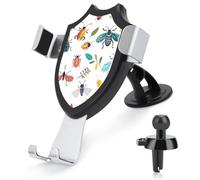 FodPand Universal Car Phone Holder Cradle 360° Rotation Auto Mount Stand Suction Cup Cell Bright Insect Pattern Phone Mount for Dashboard Windshield Air Vent Compatible with All Smartphones