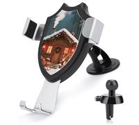 FodPand Universal Car Phone Holder Cradle 360° Rotation Auto Mount Stand Suction Cup Cell Christmas Deer Delivering Gifts Phone Mount for Dashboard Windshield Air Vent Compatible with All Smartphones