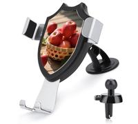 FodPand Universal Car Phone Holder Cradle 360° Rotation Auto Mount Stand Suction Cup Cell Fresh Red Apples Phone Mount for Dashboard Windshield Air Vent Compatible with All Smartphones