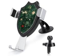 FodPand Universal Car Phone Holder Cradle 360° Rotation Auto Mount Stand Suction Cup Cell Gold and White Stars Phone Mount for Dashboard Windshield Air Vent Compatible with All Smartphones