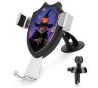 FodPand Universal Car Phone Holder Cradle 360° Rotation Auto Mount Stand Suction Cup Cell Halloween Owl Pumpkin Phone Mount for Dashboard Windshield Air Vent Compatible with All Smartphones