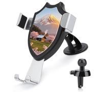 FodPand Universal Car Phone Holder Cradle 360° Rotation Auto Mount Stand Suction Cup Cell Morning Mist Sakura Phone Mount for Dashboard Windshield Air Vent Compatible with All Smartphones